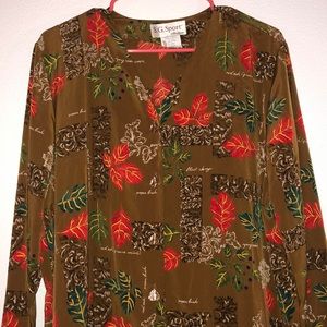 Vintage fall feels button down with unique buttons